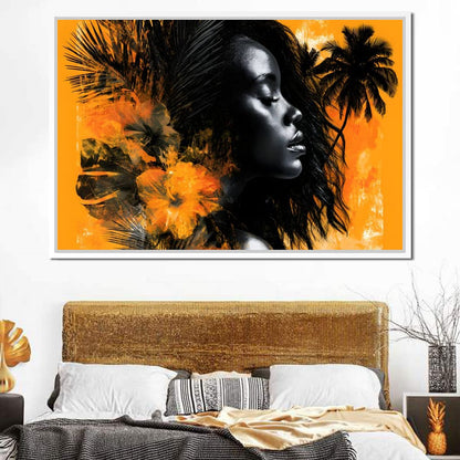 Golden Solitude Tropics Rising Canvas Wall Art
