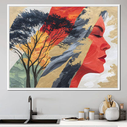 Tree of Vibrant Reflections Canvas Wall Art