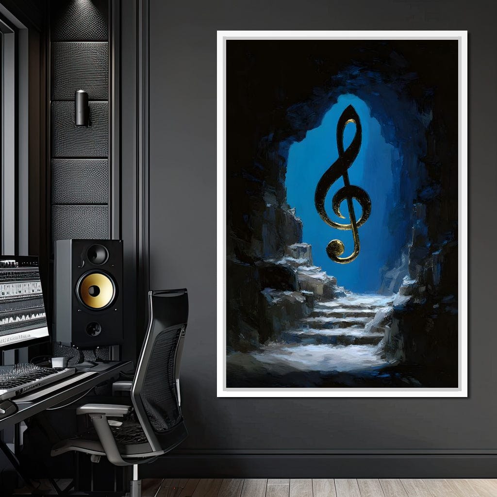 Celestial Clef Cavern Song Canvas Wall Art