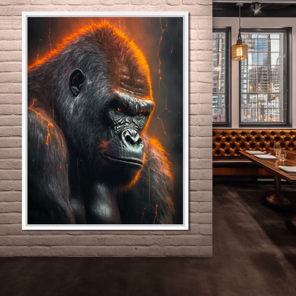Gorilla Thunder Canvas Wall Art