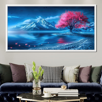 Arctic Sakura Bloom Canvas Wall Art
