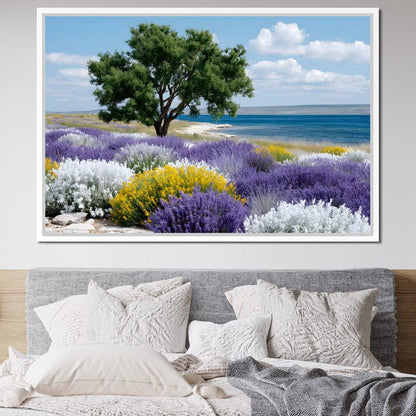 Coastal Meadow Lavender Tree Canvas Wall Art