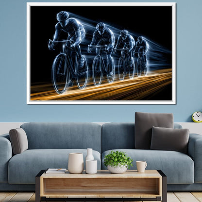 Kinetic Pulse of the Peloton Canvas Wall Art