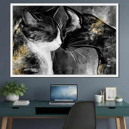 Gentle Connection Of Midnight Souls Canvas Wall Art