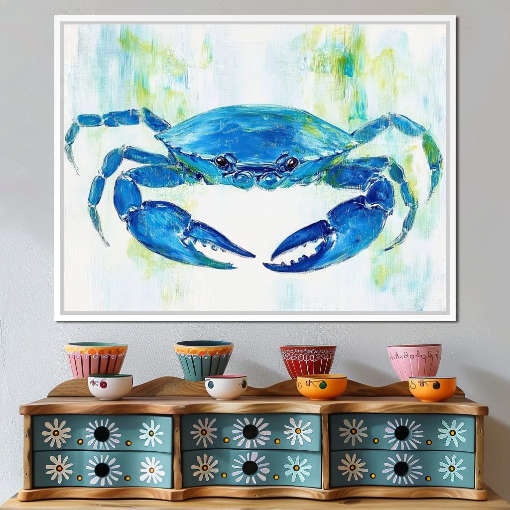 Crab Coastal Journey Canvas Wall Art