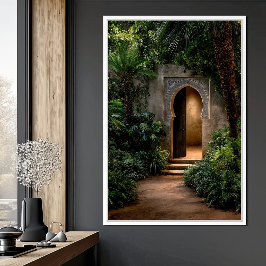 Moroccan Garden Archway Canvas Wall Art