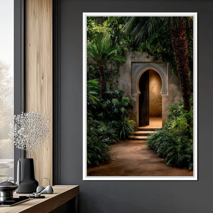 Moroccan Garden Archway Canvas Wall Art