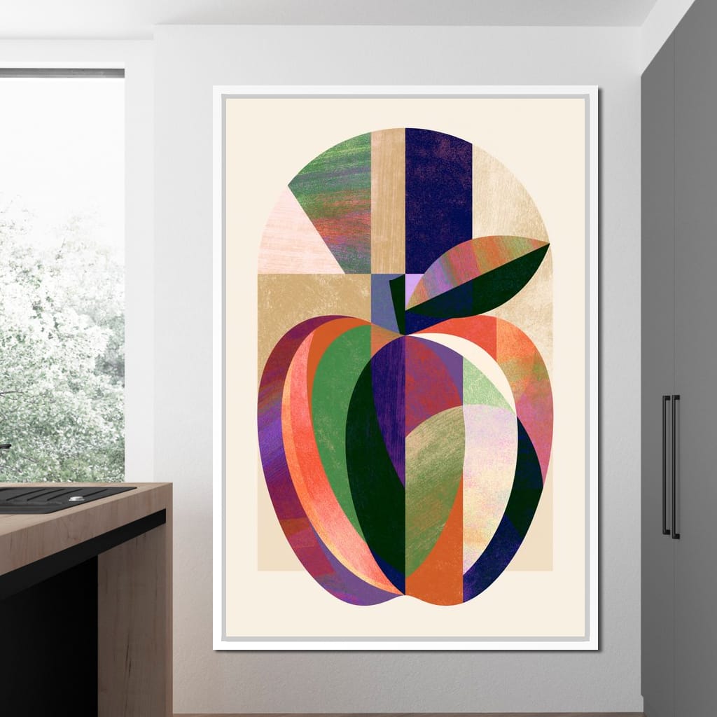 Geometric Harvest Of Orchard Geometry Canvas Wall Art