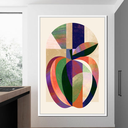 Geometric Harvest Of Orchard Geometry Canvas Wall Art