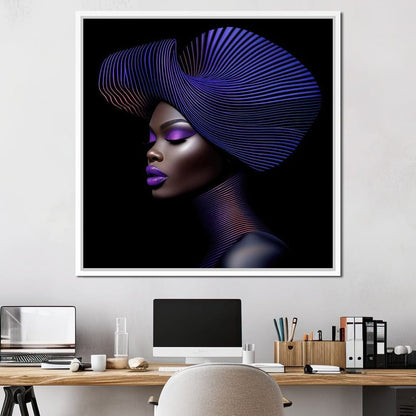Grace in Violet and Blue Canvas Wall Art