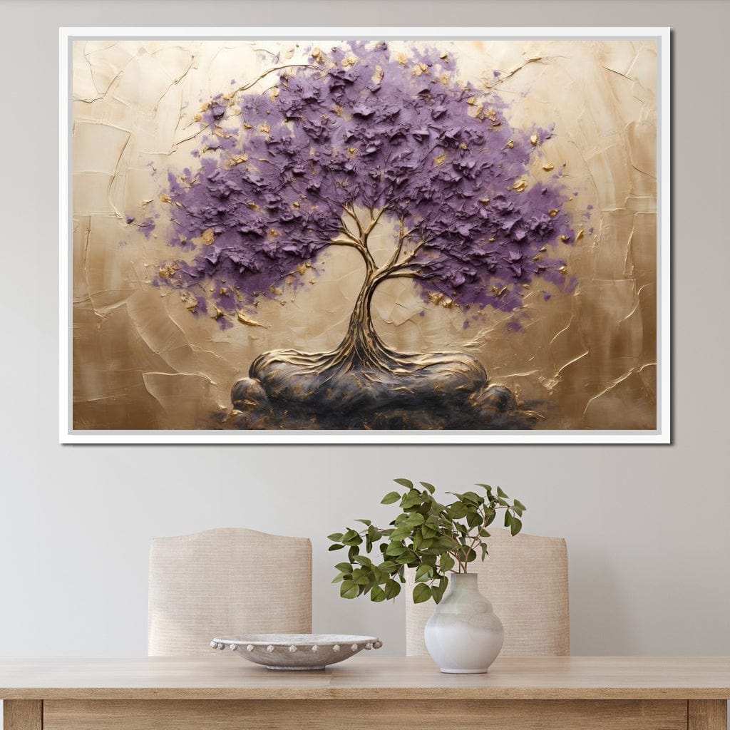 Golden Grove in Purple Hues Canvas Wall Art