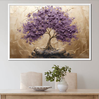 Golden Grove in Purple Hues Canvas Wall Art
