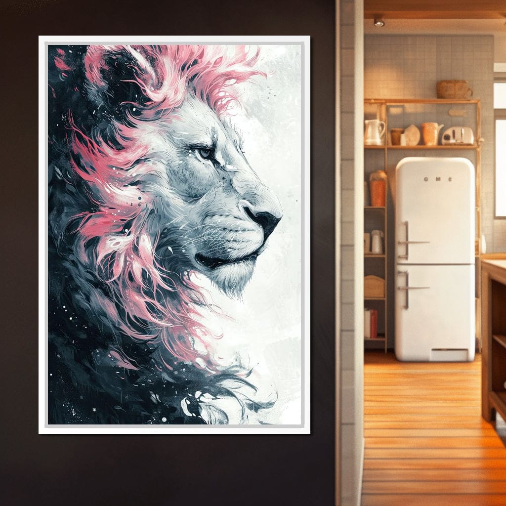 Majestic Pink Mane Monarch Canvas Wall Art