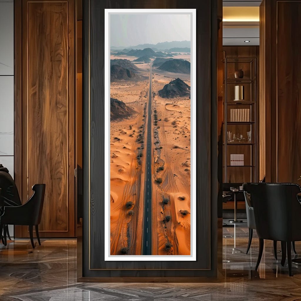 Desert Highway Serenity Canvas Wall Art