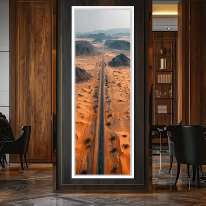 Desert Highway Serenity Canvas Wall Art