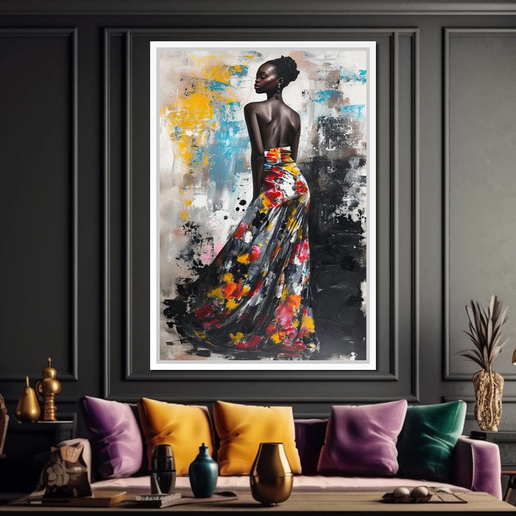 Urban Elegance Amidst Ruins Canvas Wall Art