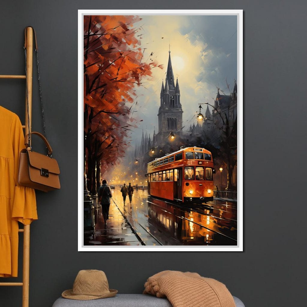 Vintage London Street Canvas Wall Art