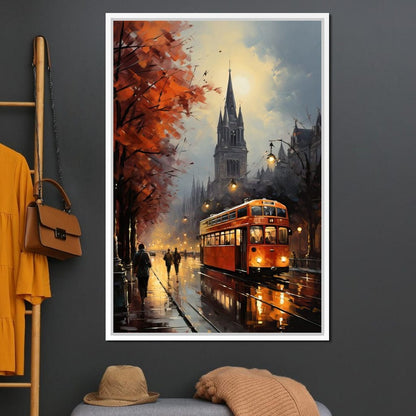 Vintage London Street Canvas Wall Art