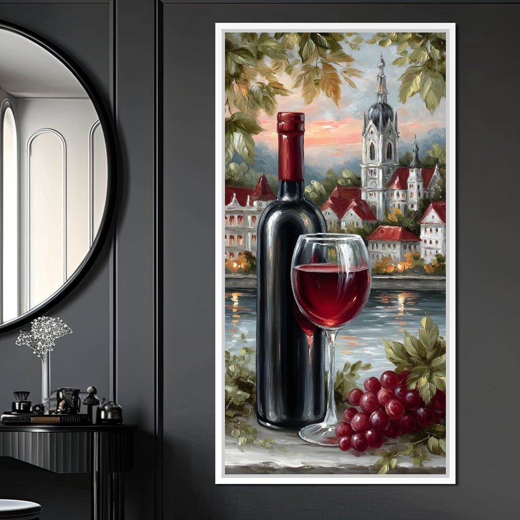 Wine Reflections by the Lake Canvas Wall Art