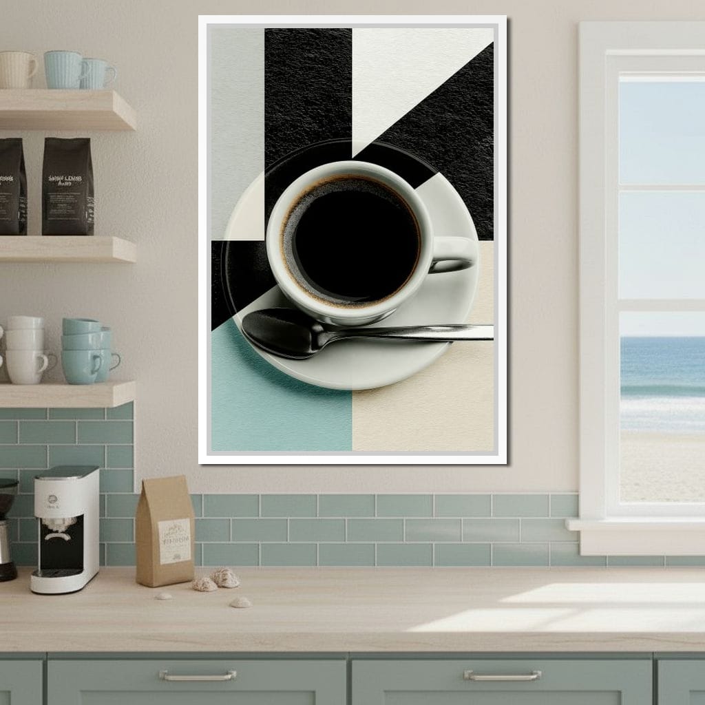 Geometric Morning Ritual Composition Canvas Wall Art