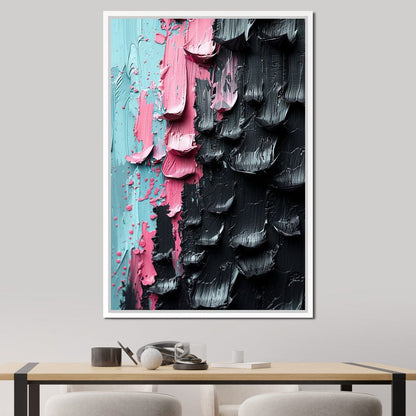 Sable Petals on Aquatic Breeze Canvas Wall Art