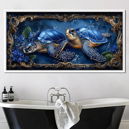 Oceanic Serenity Turtles Canvas Wall Art
