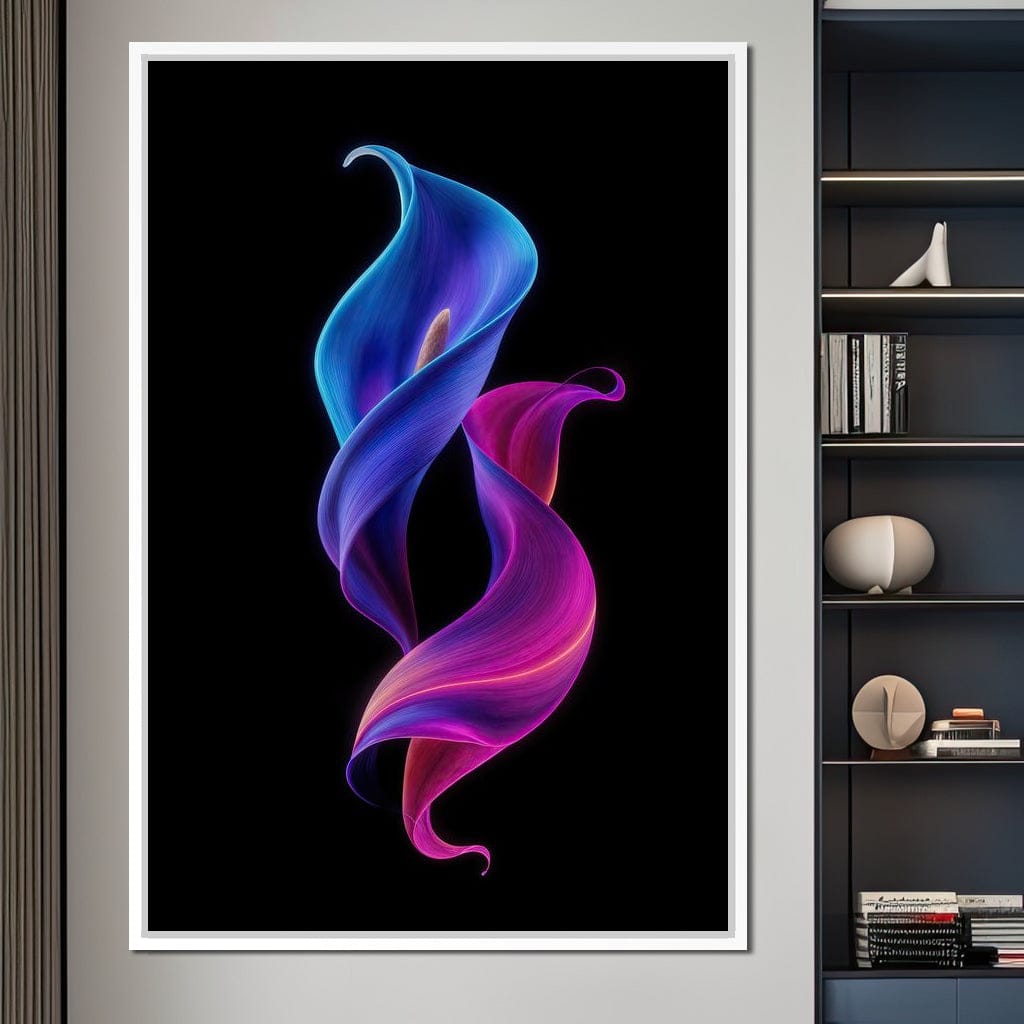Cosmic Petal Helix Canvas Wall Art