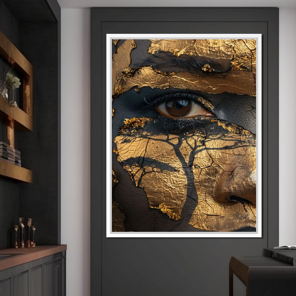 Golden Gaze Jungle Canvas Wall Art