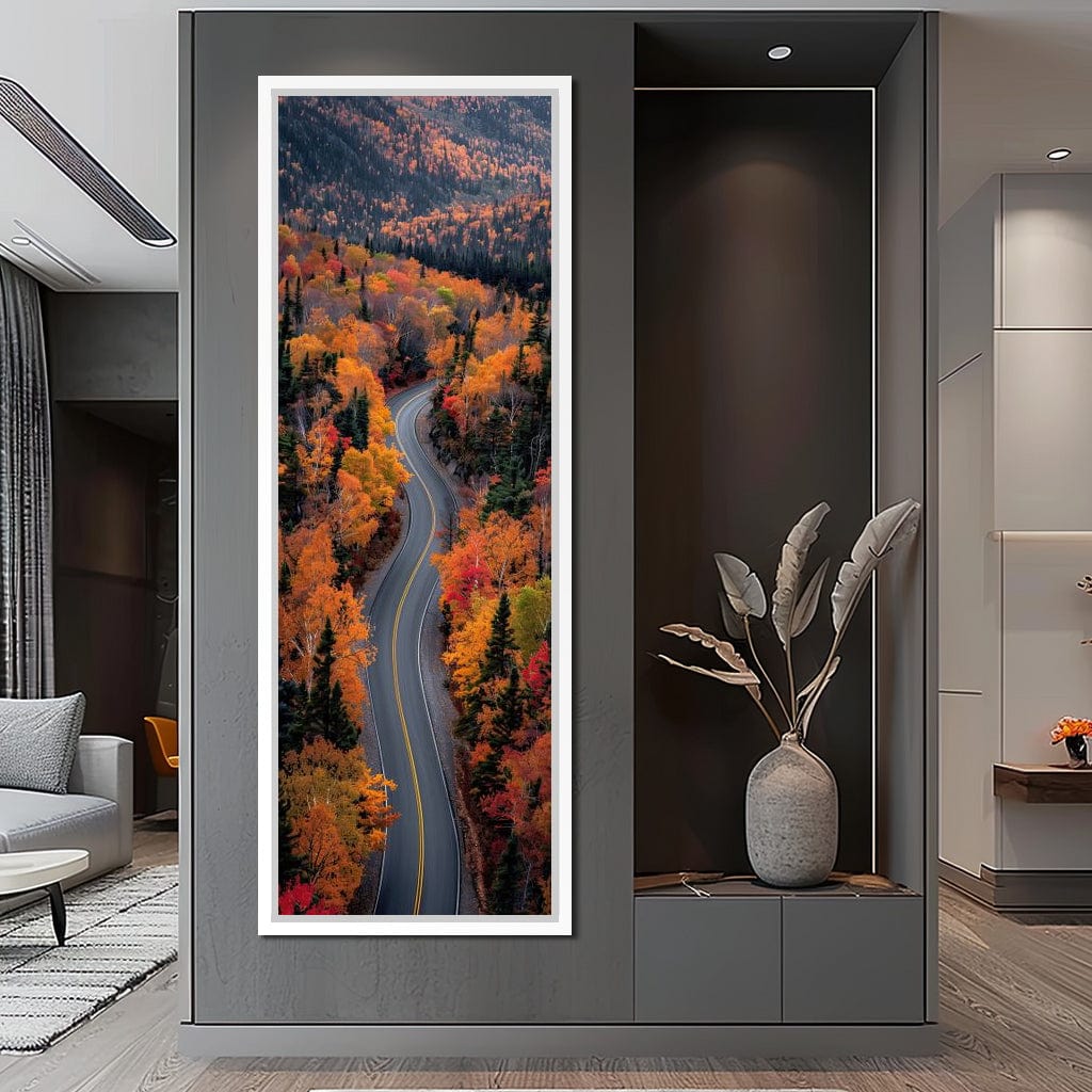 Autumn Road Canvas Wall Art