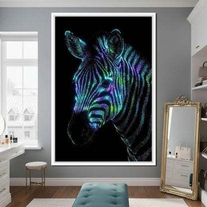 Cosmic Zebra Canvas Wall Art