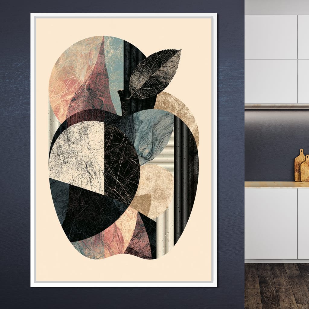 Geometric Harvest Of Forgotten Apple Canvas Wall Art