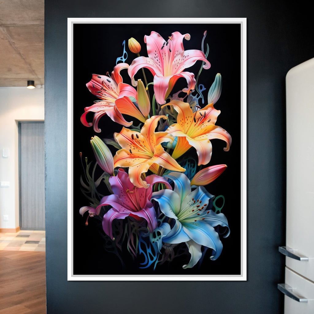 Dazzling Colors in Bloom Canvas Wall Art