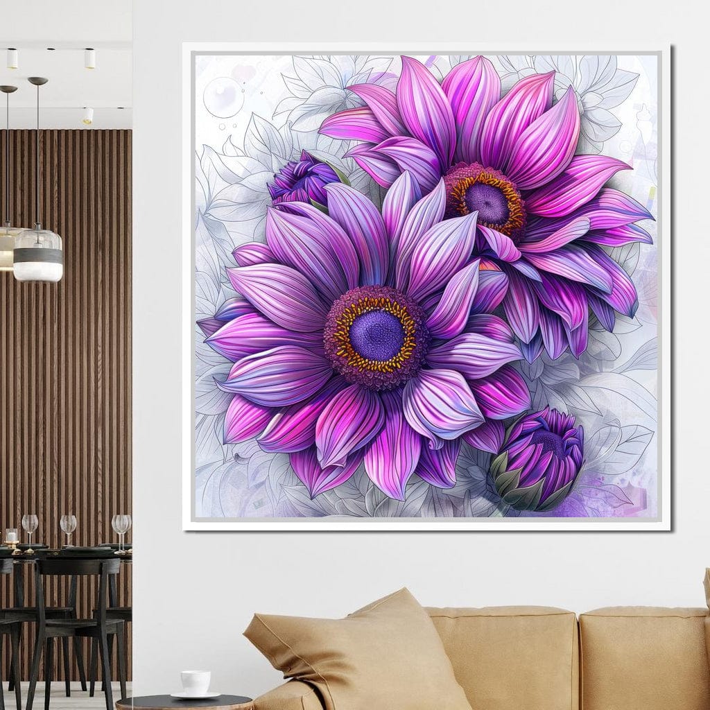 Purple Petal Parade Canvas Wall Art