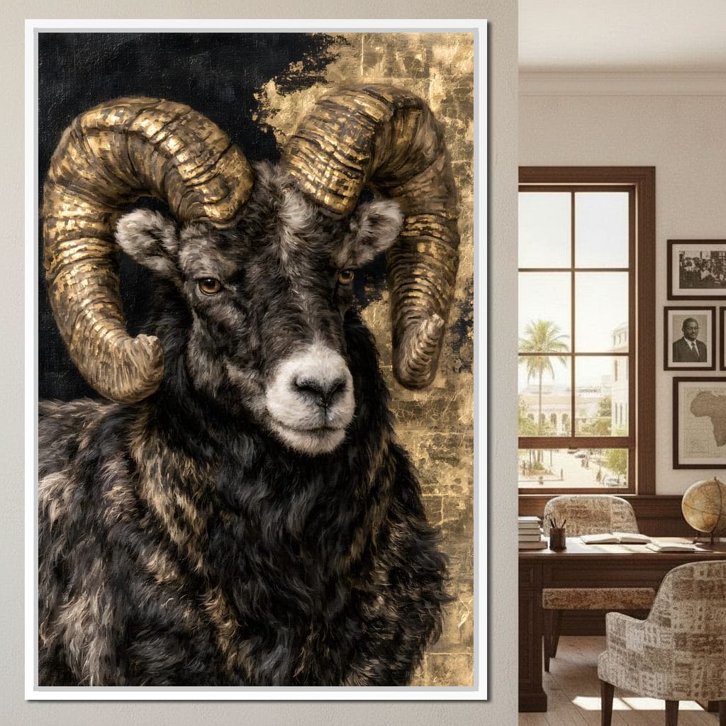 Guardian of the Gilded Peak Canvas Wall Art