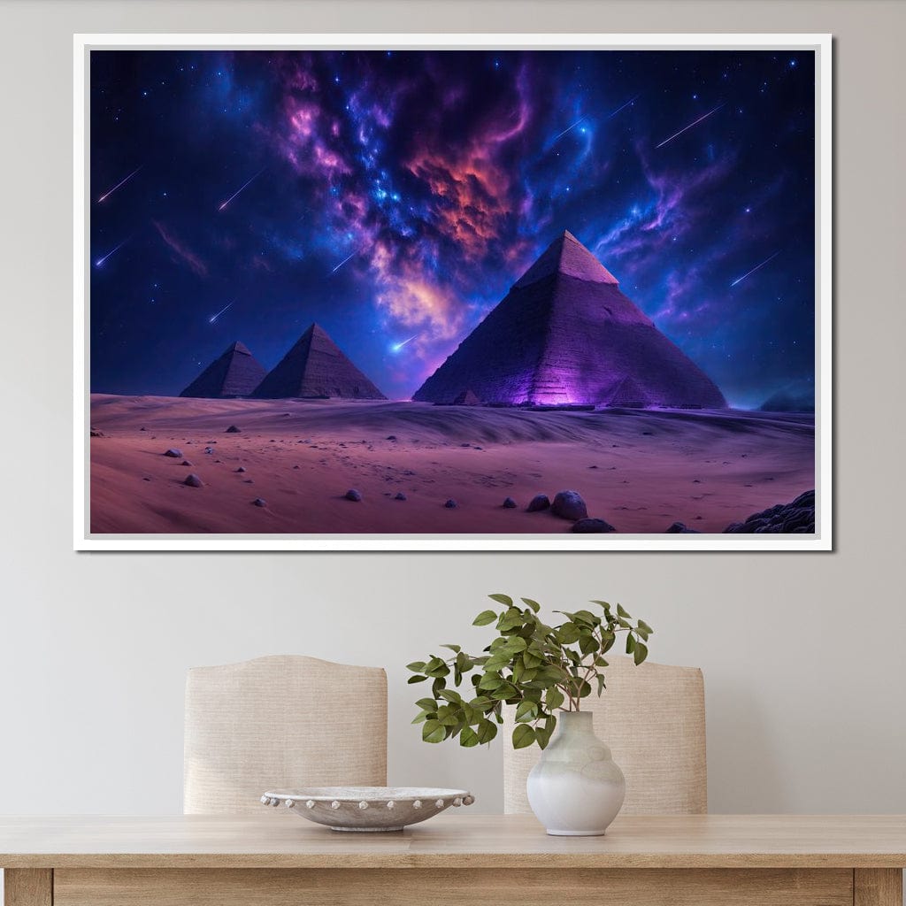 Stardust Over Giza Canvas Wall Art
