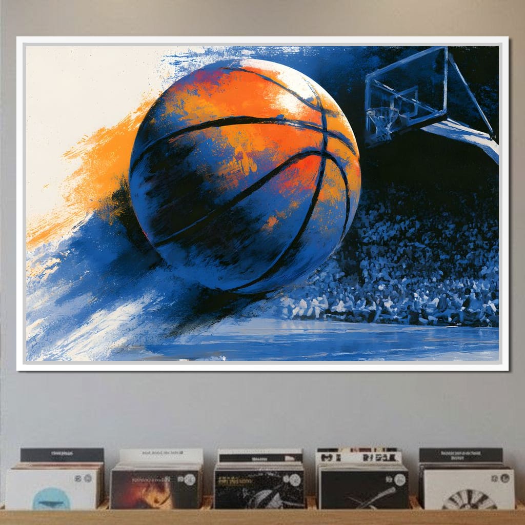 Flight of the Basketball Canvas Wall Art