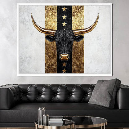 Bull Star Pathway Majesty Canvas Wall Art