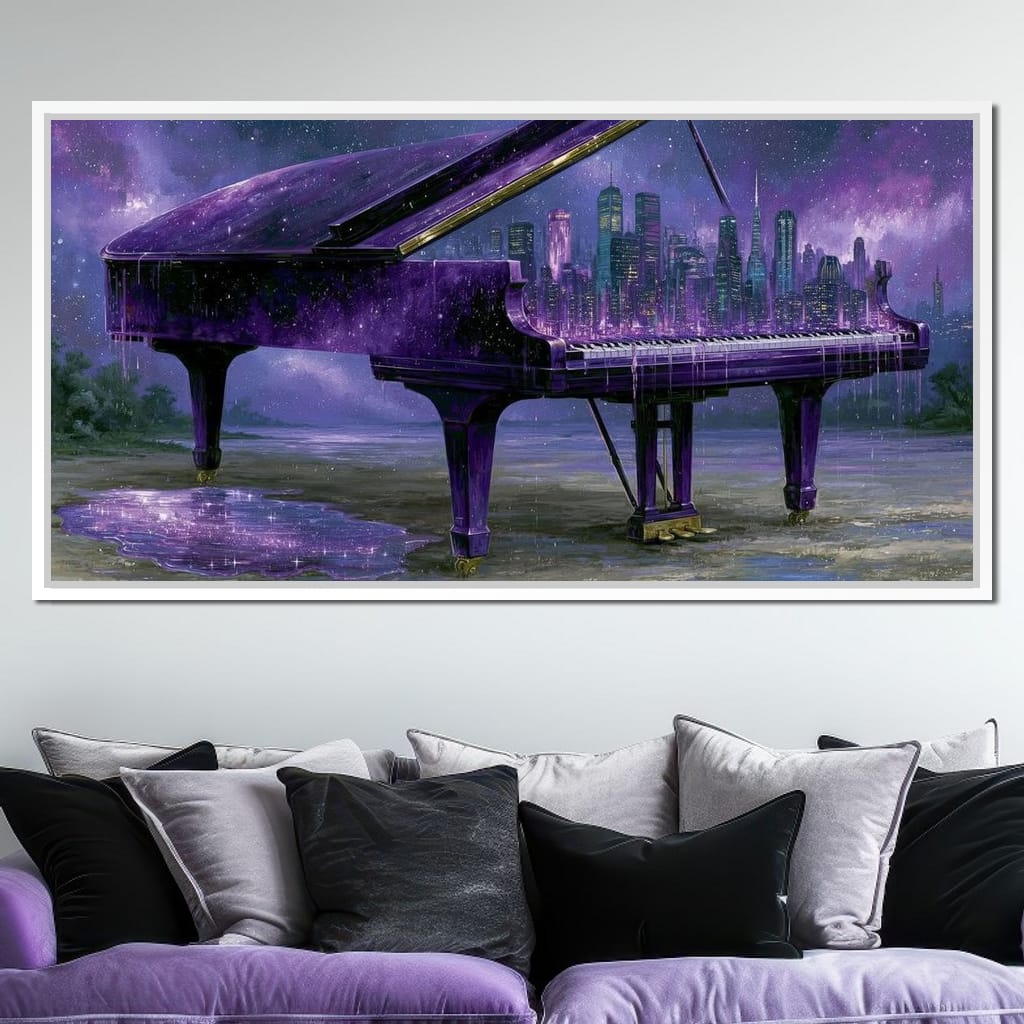 Melodies Melting Into The Night Sky Canvas Wall Art