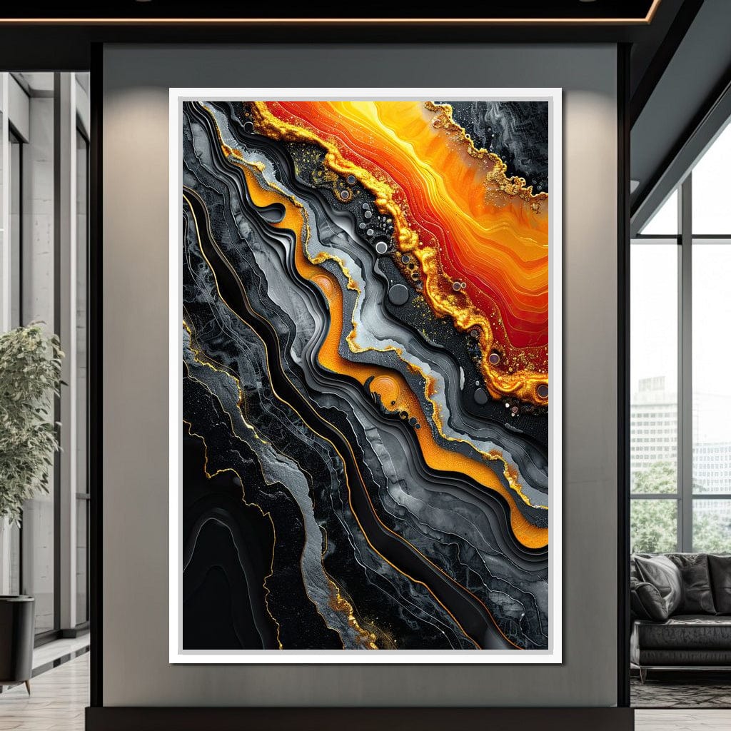 Magmatic Flux Convergence Canvas Wall Art