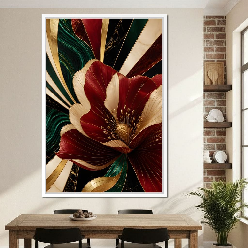 Gilded Petals Of Canvas Wall Art