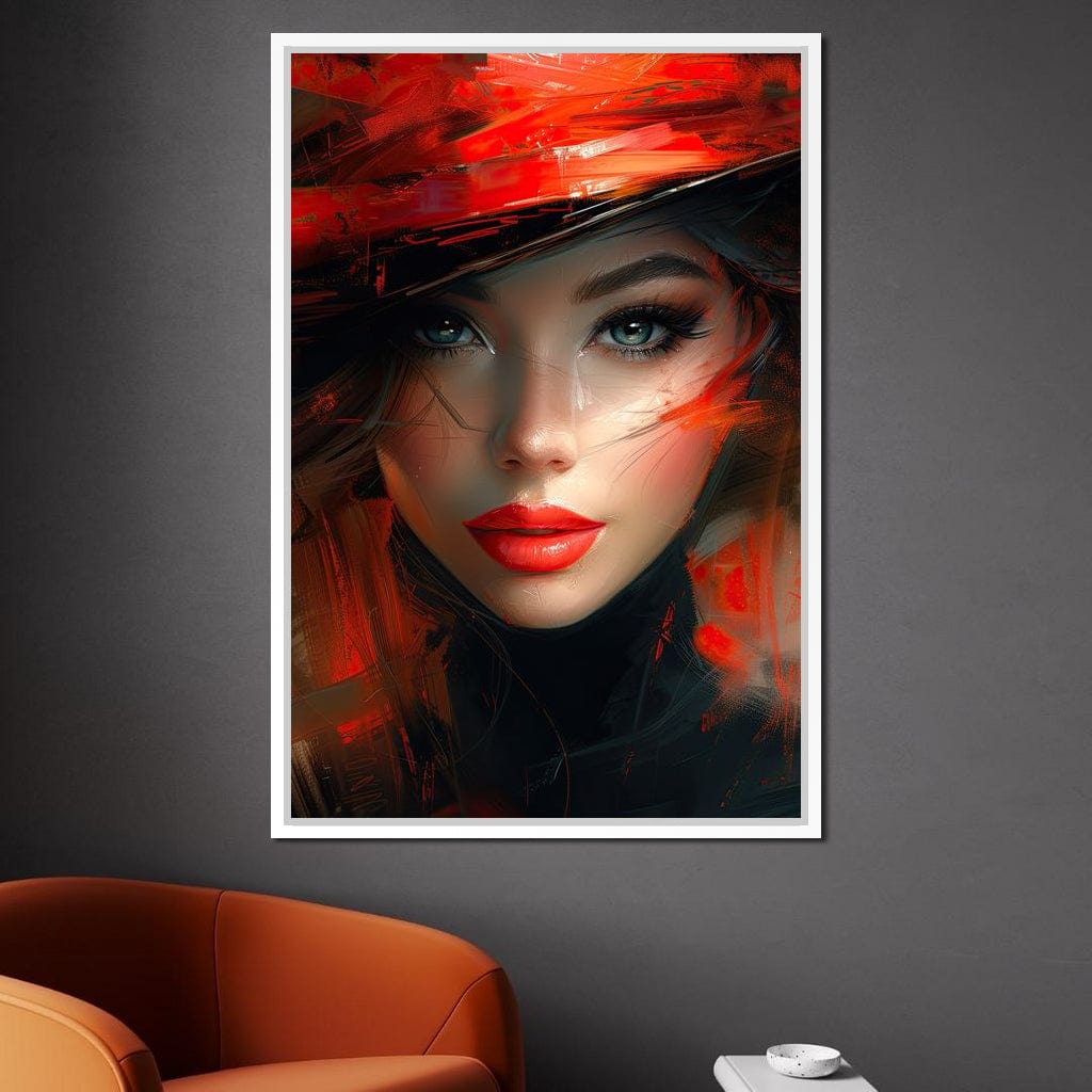 Siren in Rouge Overture Canvas Wall Art