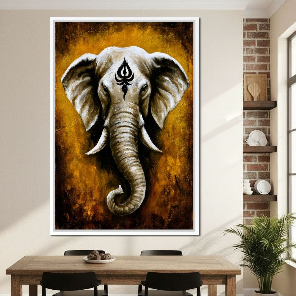 Sacred Wisdom Of The Tusker Canvas Wall Art