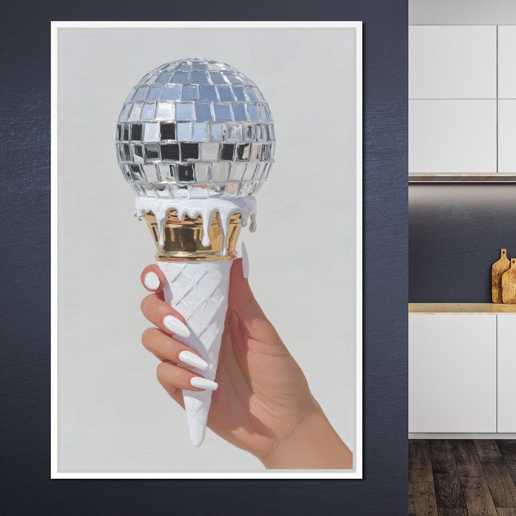Melting Disco Cone Pop Canvas Wall Art