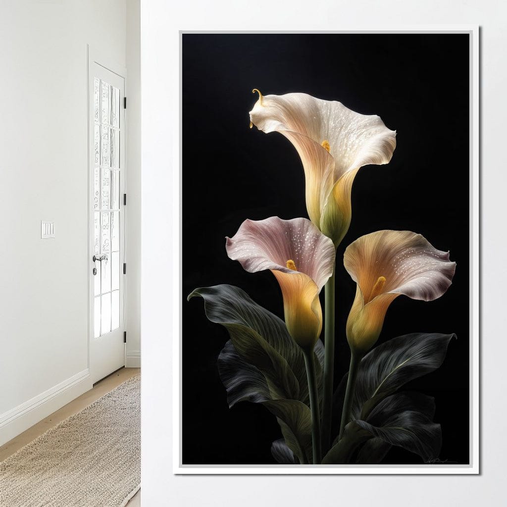 Whisper of Ivory Lilies Canvas Wall Art