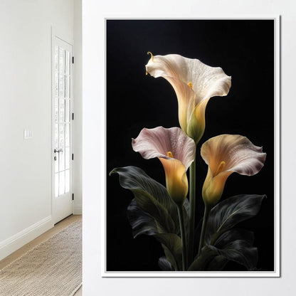 Whisper of Ivory Lilies Canvas Wall Art