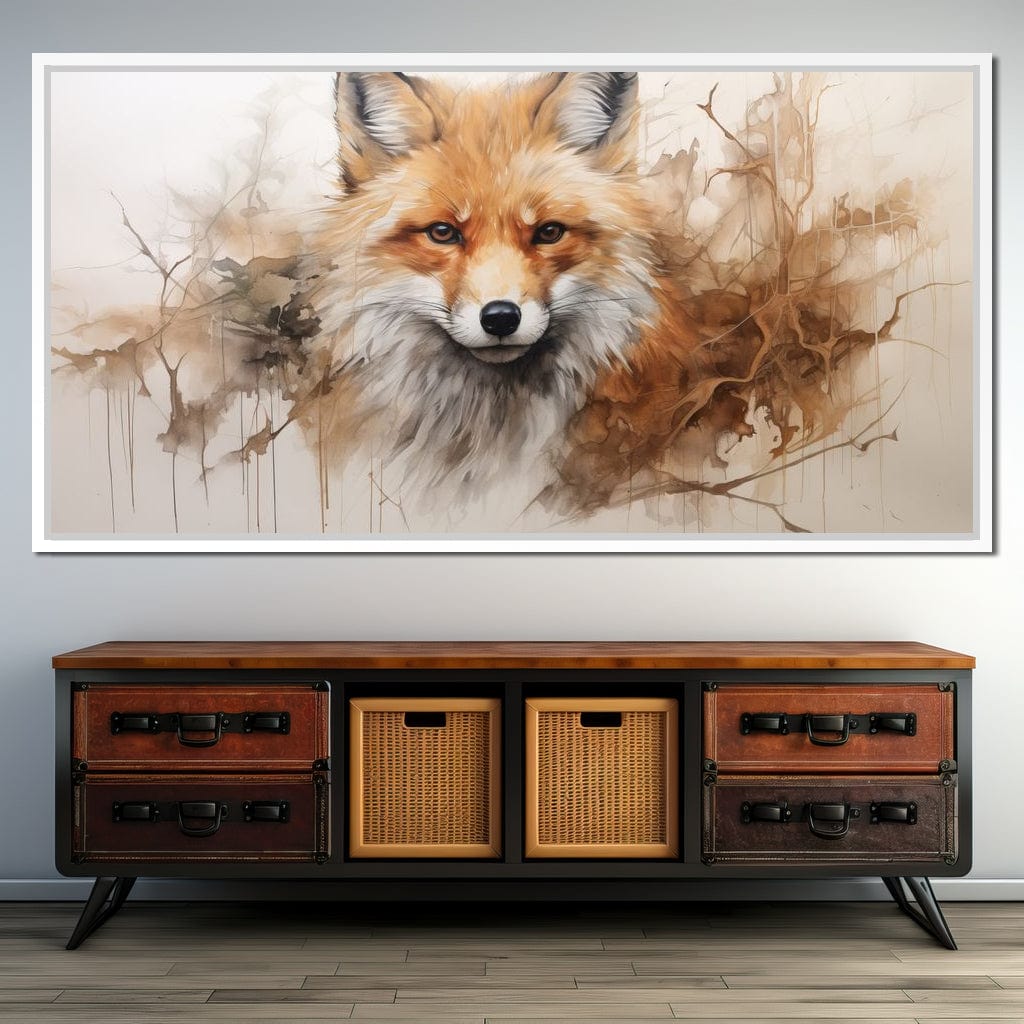 Acrylic Fox in a Fawn Whisker Dream Canvas Wall Art