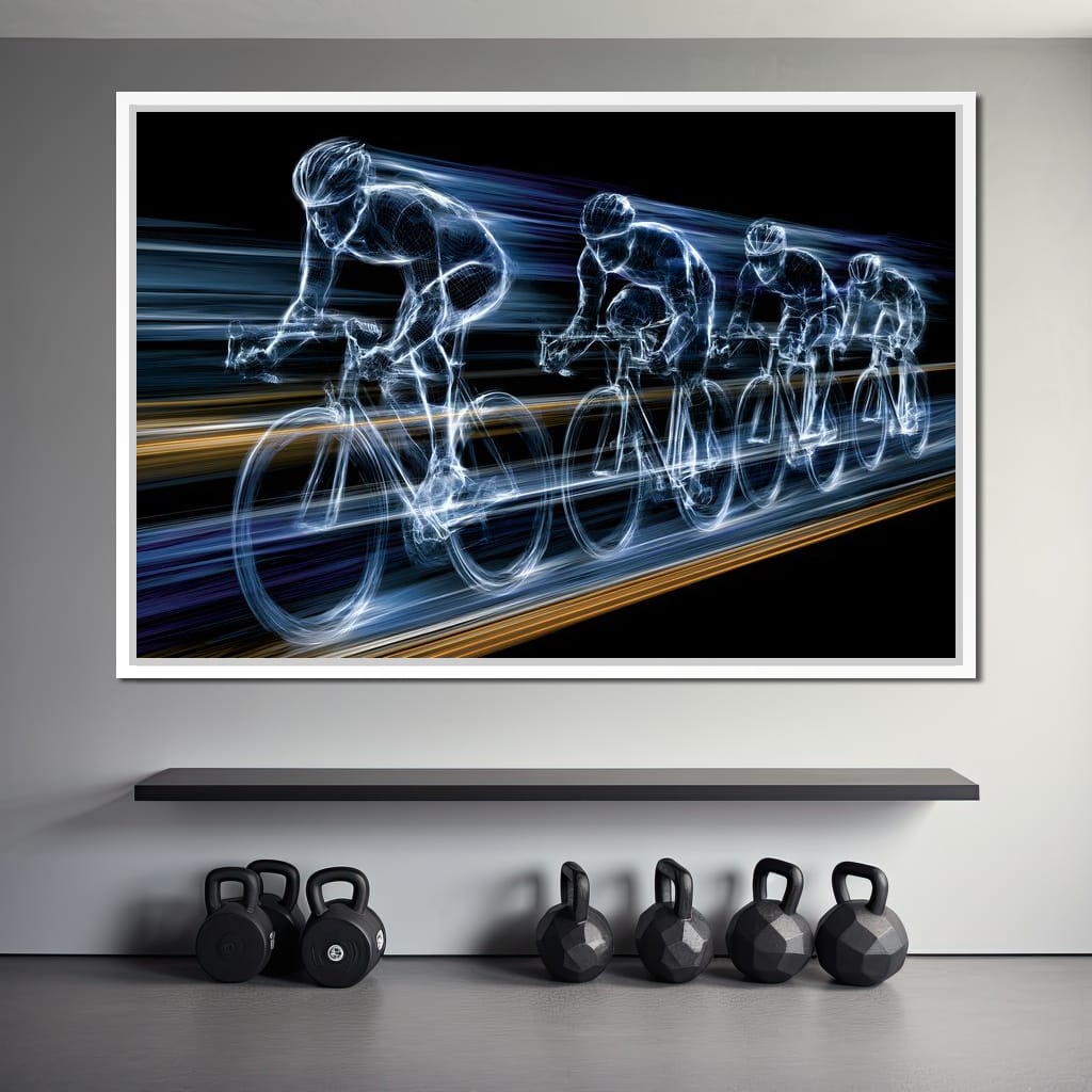 Velocity of the Wireframe Peloton Canvas Wall Art