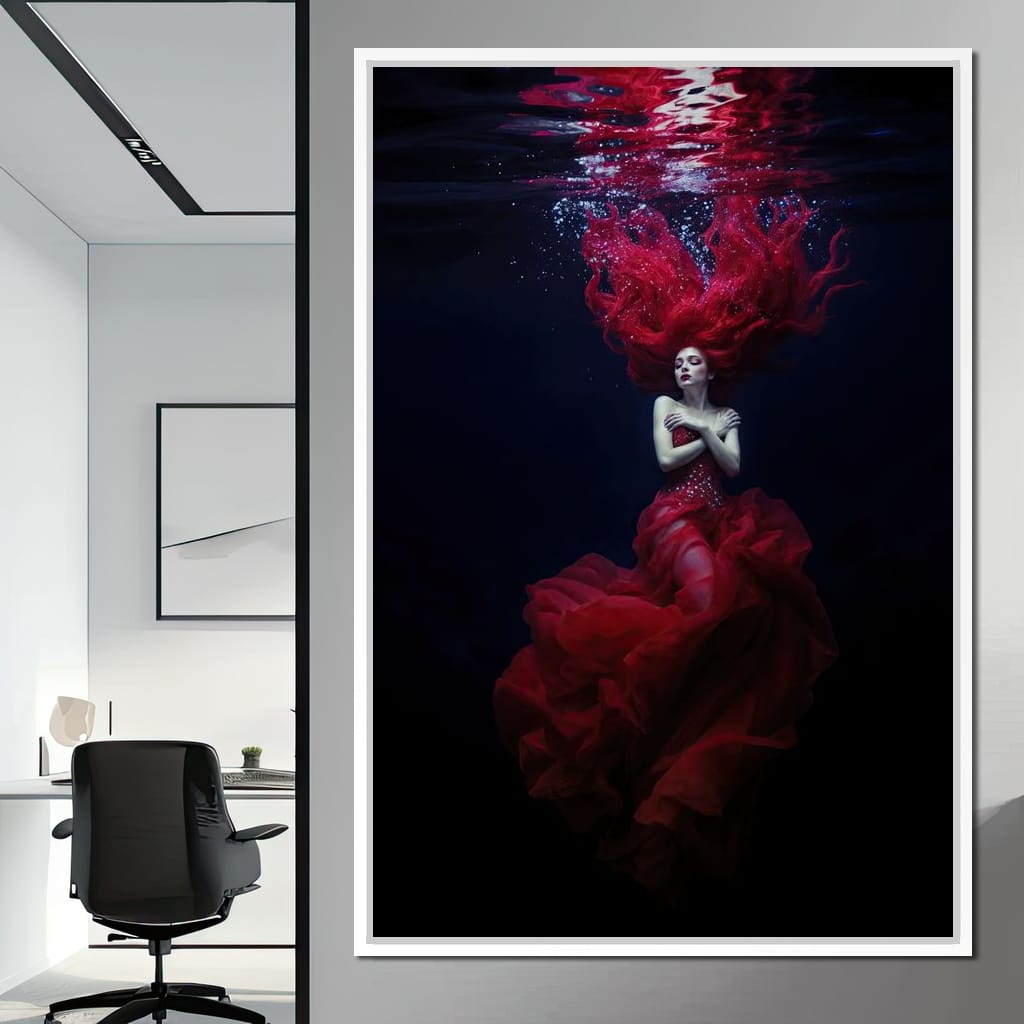 Crimson Depths Canvas Wall Art