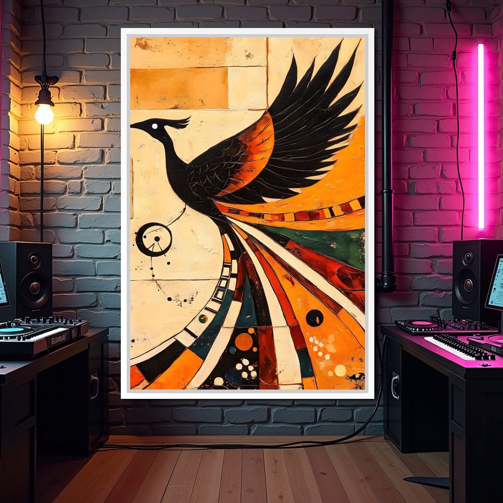 Phoenix in Dawn Flight Canvas Wall Art