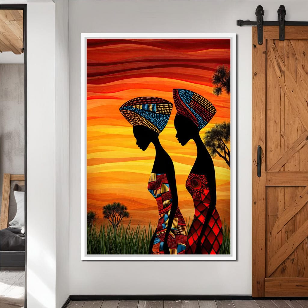 Sisters of the Savannah Canvas Wall Art